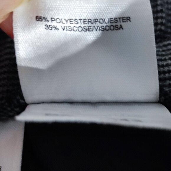 Anne Klein elastic waist pull on pants women's size XL grey chequered baggy - Picture 6 of 14